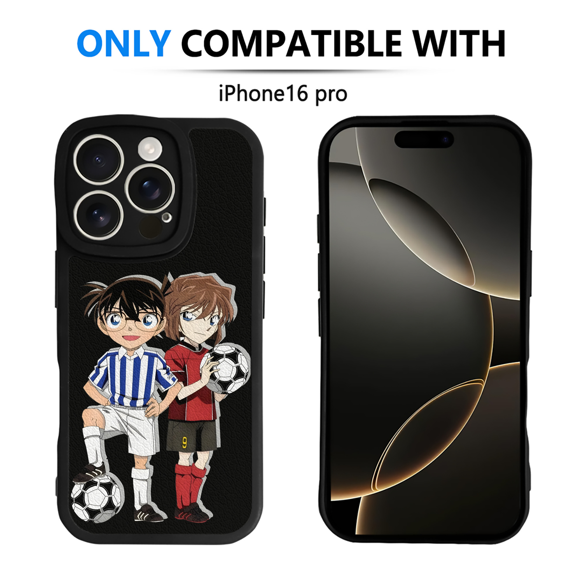 （画像用） 名探偵コナン 灰原 哀 はいばら あい Detective Conan Anita Hailey、Vi Graythorn Haibara Ai 【iPhone 16シリーズ対応】シリコンスマホケース（レザー調） 材質：シリコン